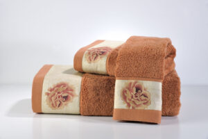 Down Town Σετ Πετσέτες English Flower 90x150 885 Beige