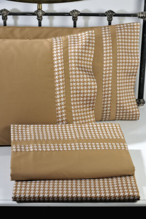 Down Town Σετ Σεντόνια Pied De Poule Υπέρδιπλα 245x280 882 Beige
