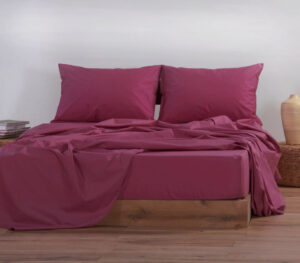 Nef-Nef Homeware Σεντόνι Basic Με Λάστιχο King 180x200+35 1218-Bordo