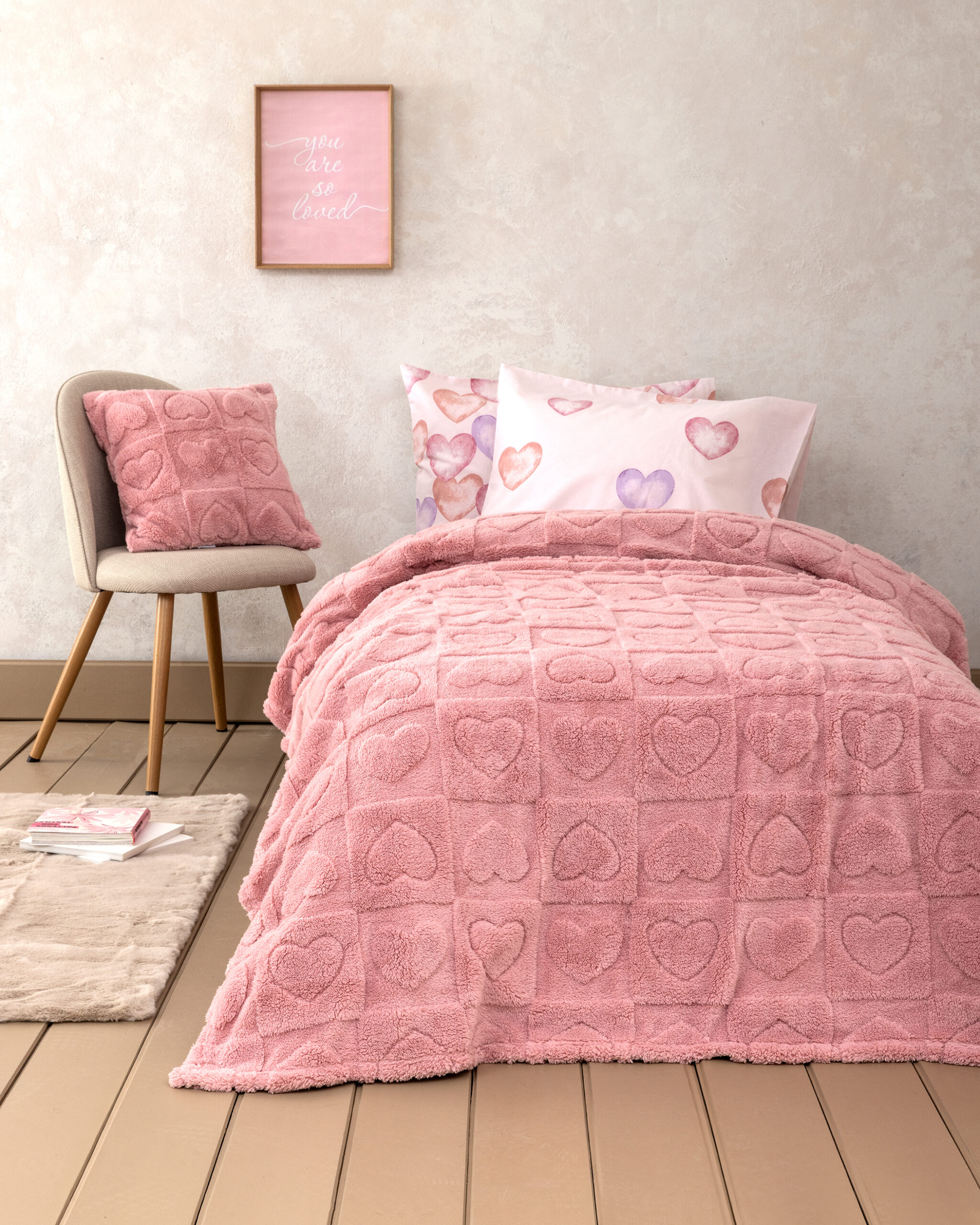 Nima Kids Κουβέρτα Μονή 160x220 - Amoria Pink Ροζ