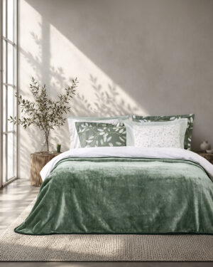 Nima Home Κουβέρτα Βελουτέ Μονή 160x220 Coperta - Forest Green