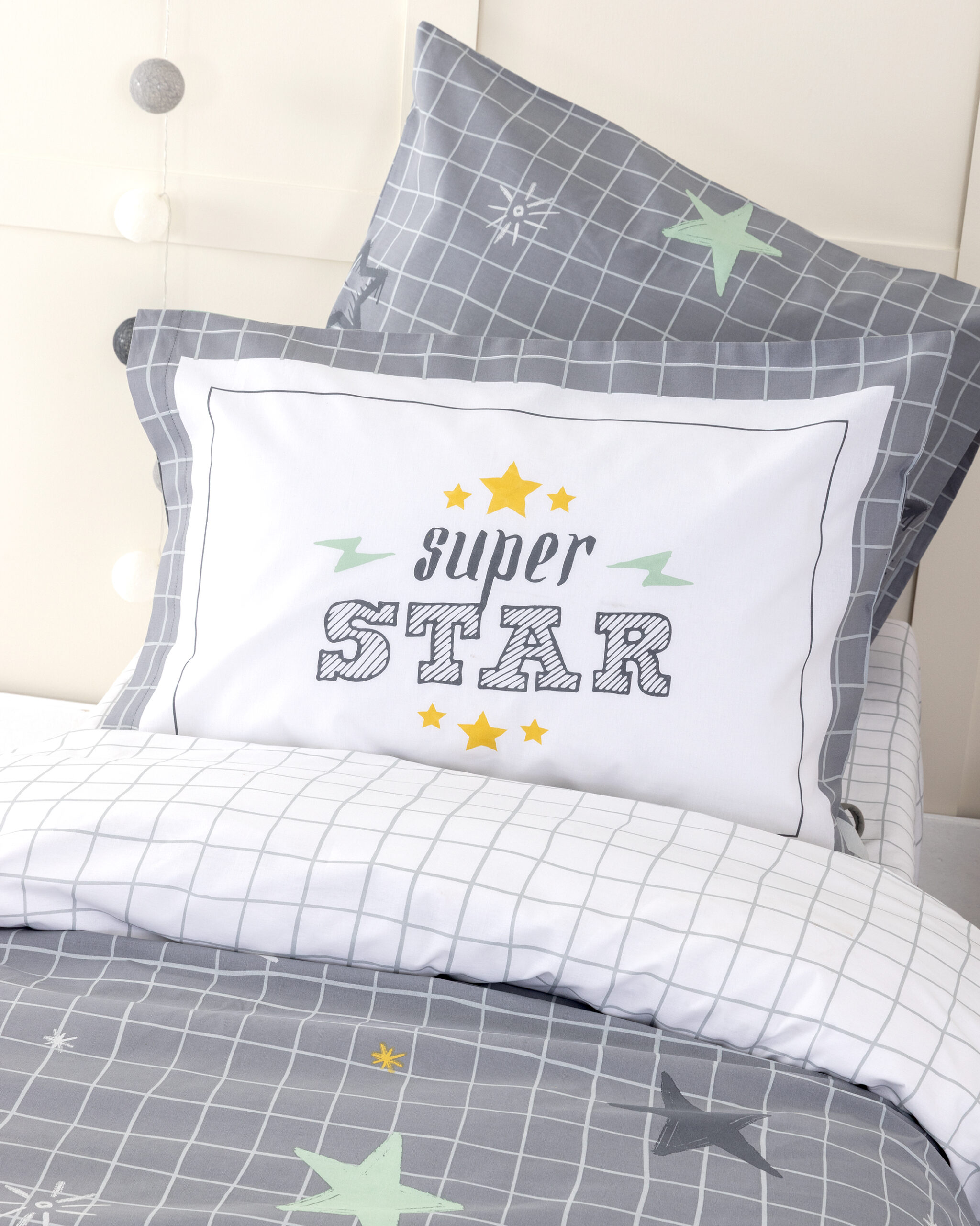 Nima Kids Σετ Σεντόνια Μονά με Λάστιχο - Starlight Γκρι - Image 2