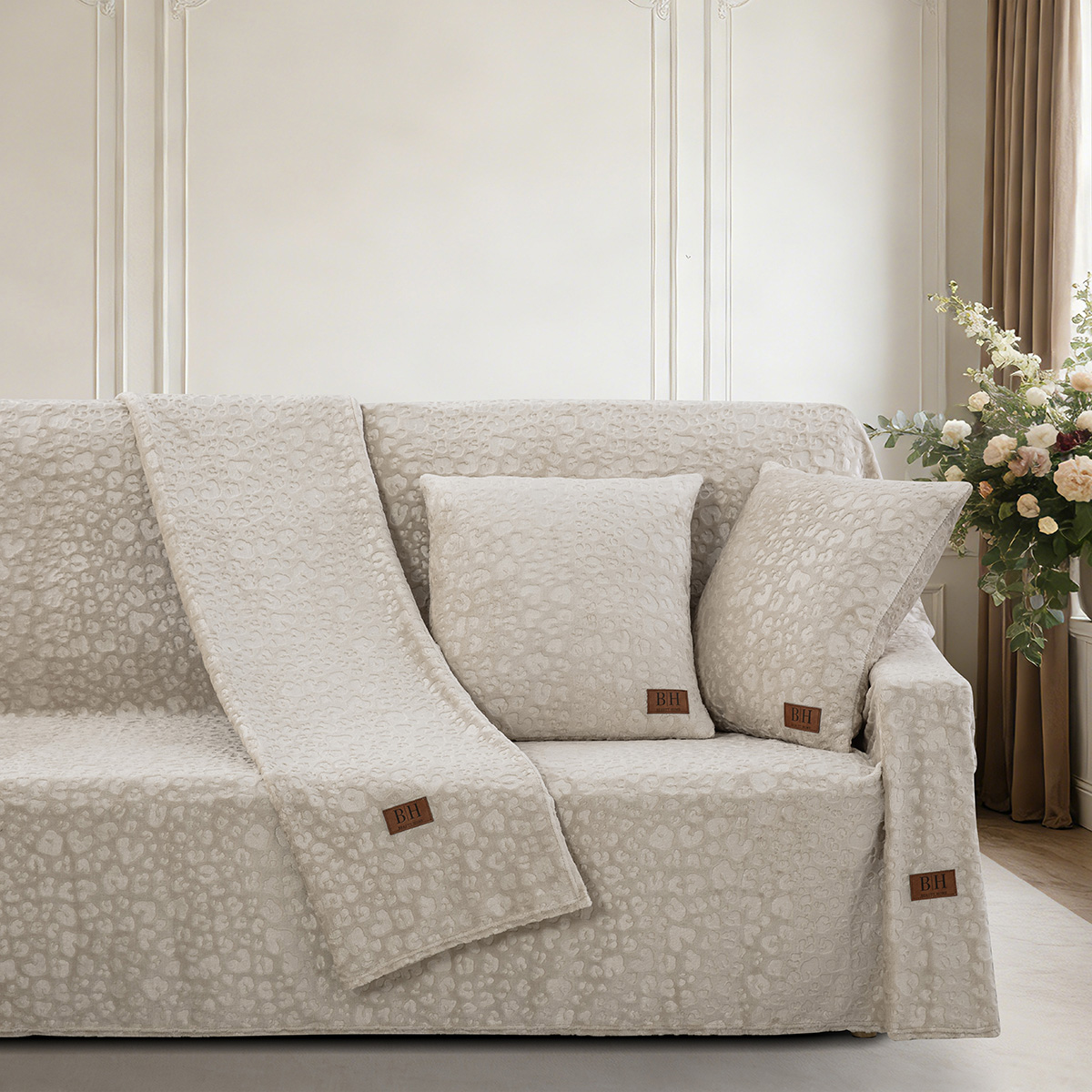 Beauty Home Σετ ριχτάρι 2τμχ Sienna Art 8676 (180x250+180x300) Μπεζ