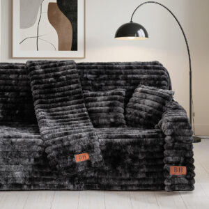 Beauty Home Μαξιλαροθήκη διακοσμητική Fur Tie Dye Art 8681 42x42 Ανθρακί