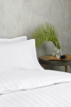 Nima Hotelling Παπλωματοθήκη 170x240 - 300 Κλωστές Σατέν ρίγα 2cm - 100% Βαμβάκι Πενιέ